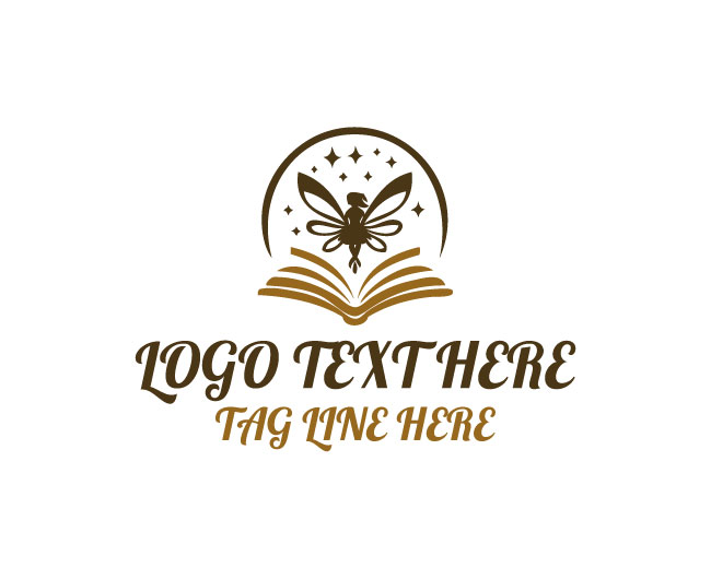  Fairy Magical Book Glow Story Logo