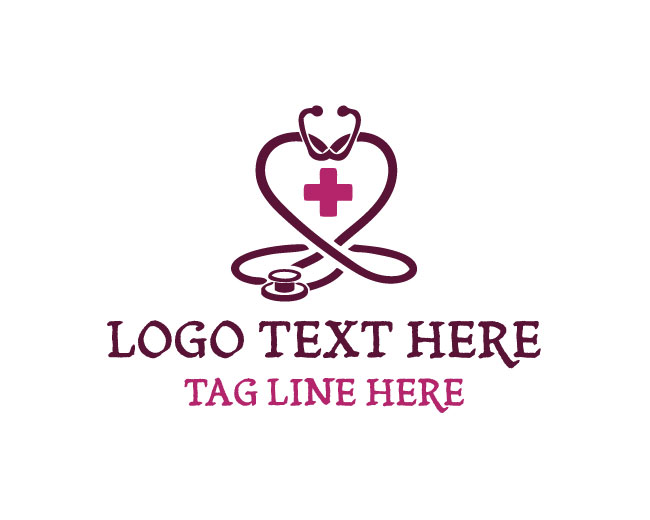Heart Stethoscope Clinic Logo
