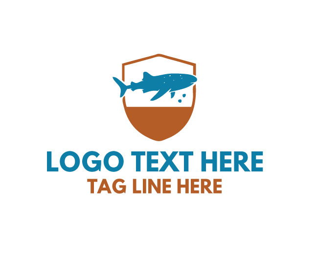 Aquarium Fish Emblem Logo