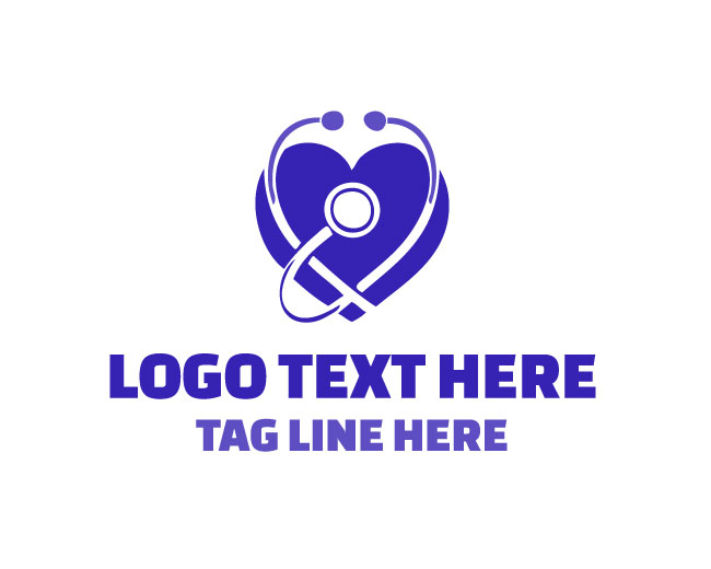 Heart Stethoscope Wellness Logo