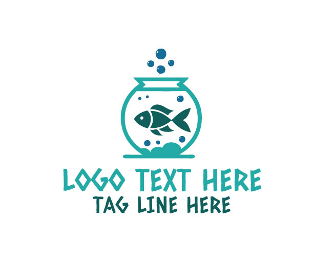 Bubble Aquarium Fish  Logo