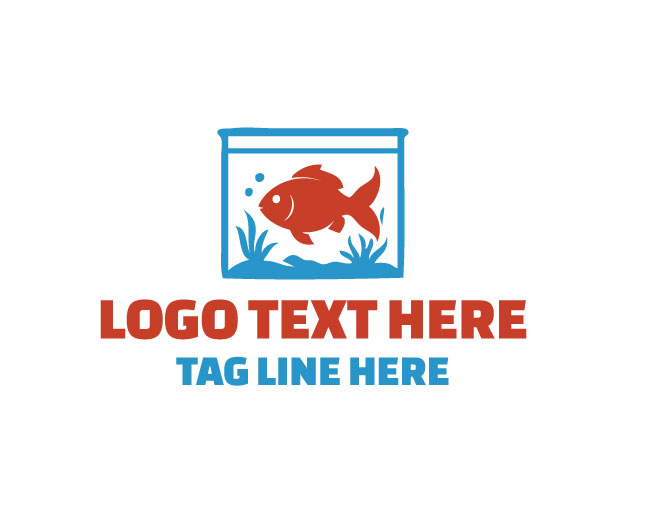 Cute Aquarium Fish  Logo