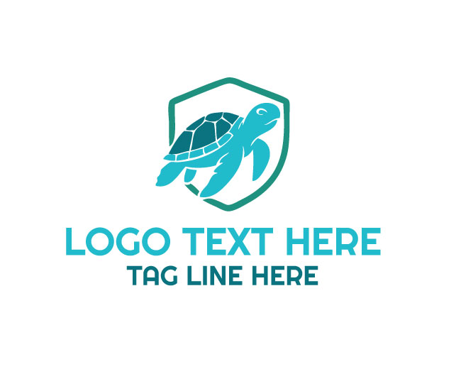 Aquarium Turtle Tropical Marine Logo