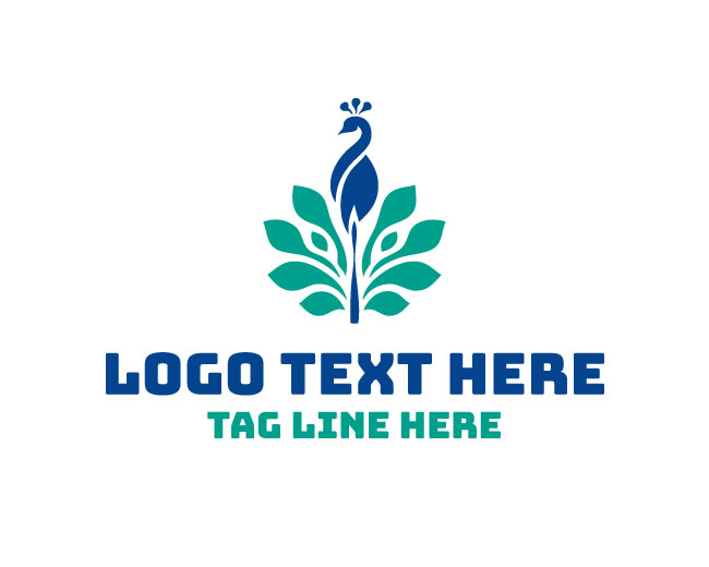 Peacock Feather Style Logo