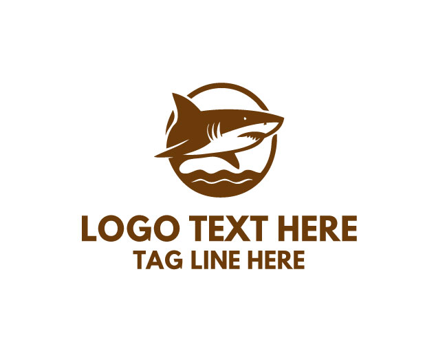 Aquarium Fish Wave Logo