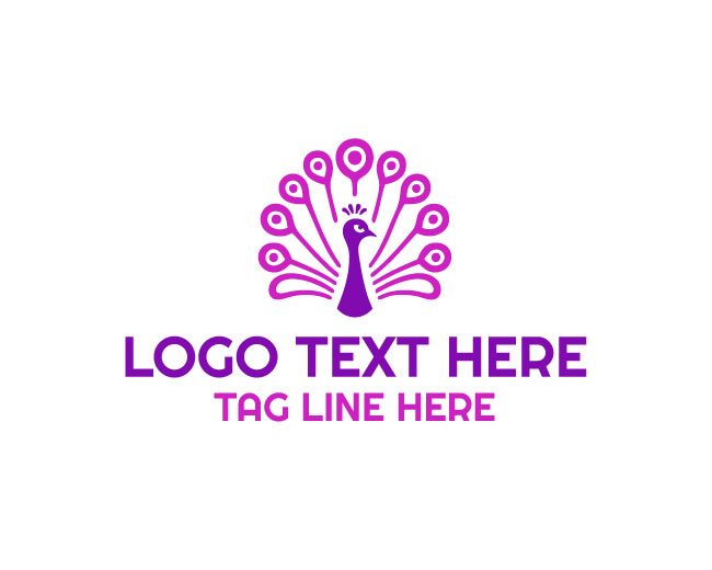 Peacock Vibrant Design Logo