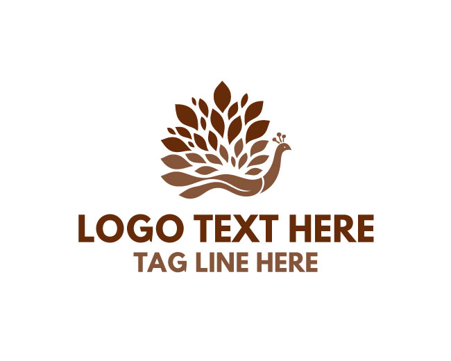 Peacock Nature Bird Logo