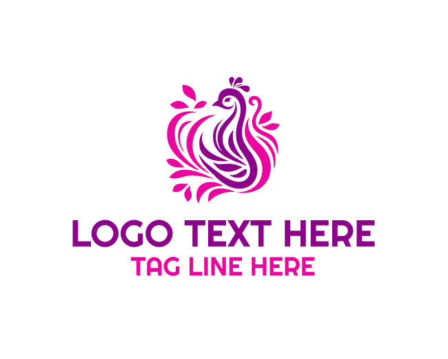 Peacock Creative Feather Logo