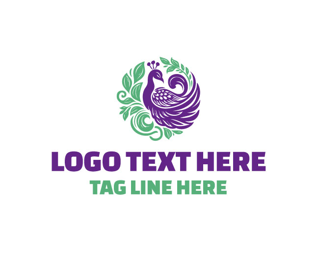 Peacock Feather Identity Logo