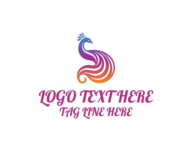 Peacock Feather Wave Logo