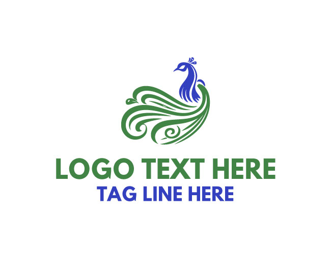 Peacock Ornamental Design Logo