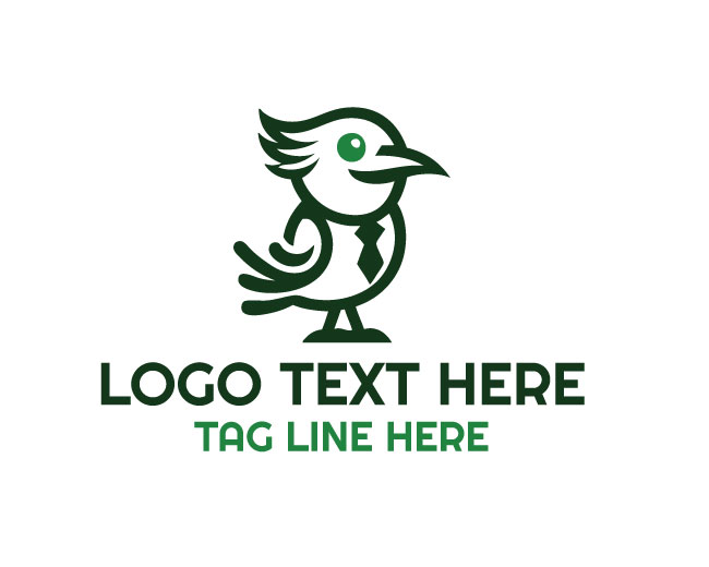 Happy Bird Cartoon Character Logo