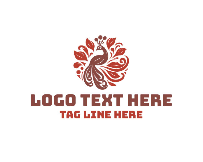  Peacock Feather Circle Logo