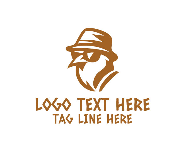 Cute Bird Cartoon Character Logo