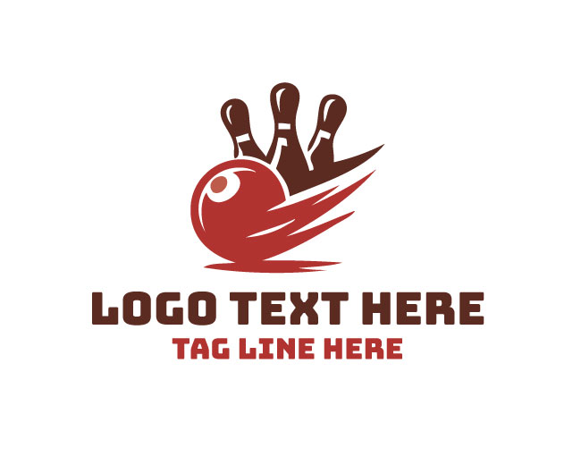 Bowling Ball Pins Logo