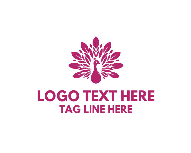 Peacock Feather Luxury Style Logo
