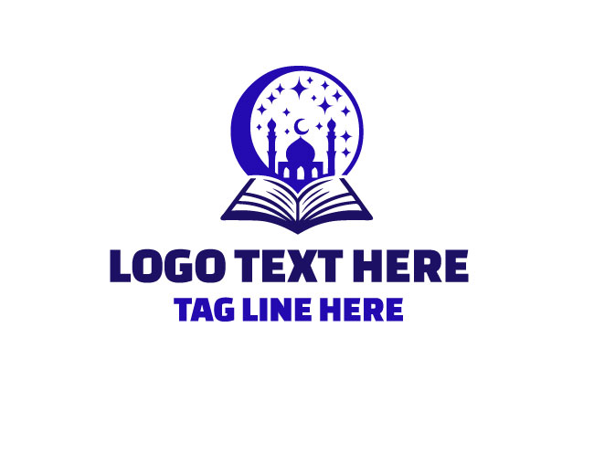 Holy Book Mosque Islamic Light Logo