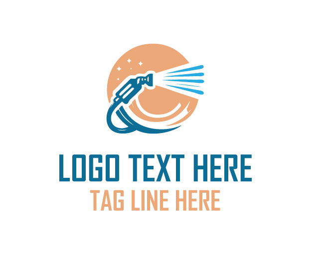 Pressure Washer Cleaning Logo
