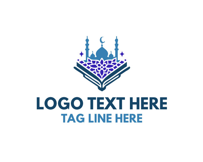 Holy Book Mosque Prayer Logo