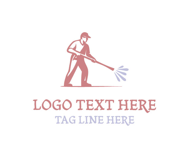Pressure Wash Industrial Logo