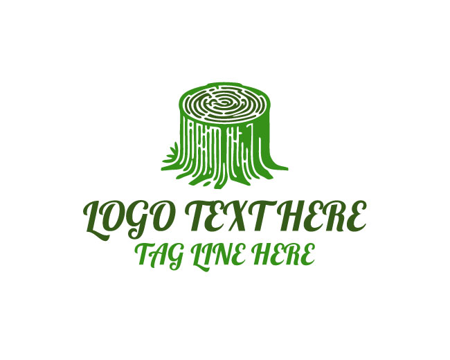 Wood Tree Stump Nature Logo