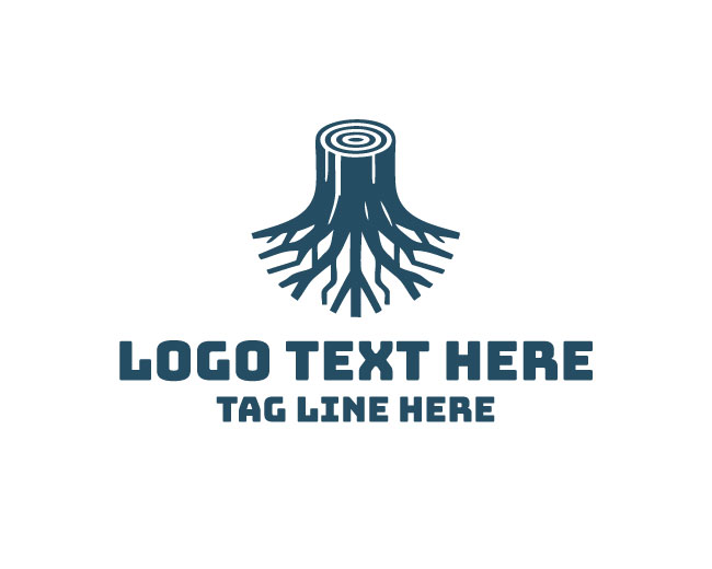 Wood Stump Forest Logo