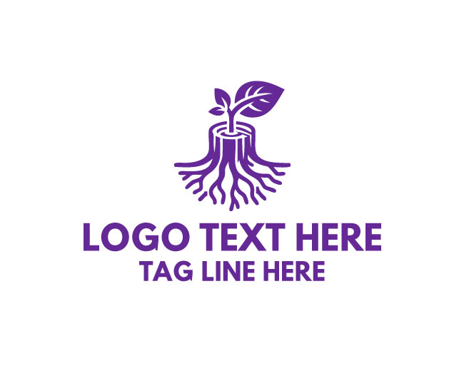  Wood Stump Eco Growth Logo