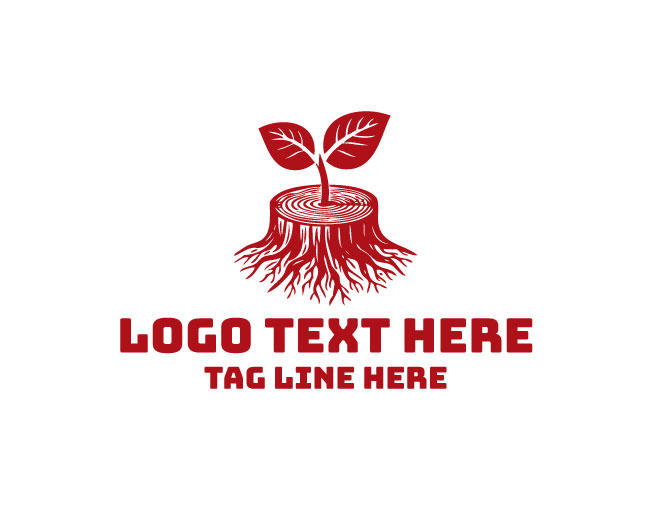 Wood Stump Forest Balance Logo