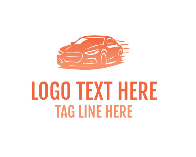 Racing Car Silhouette Logo