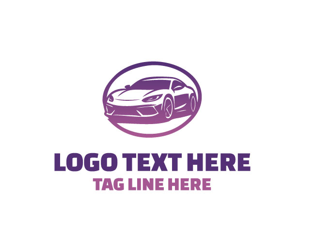 Racing Car Circle Logo