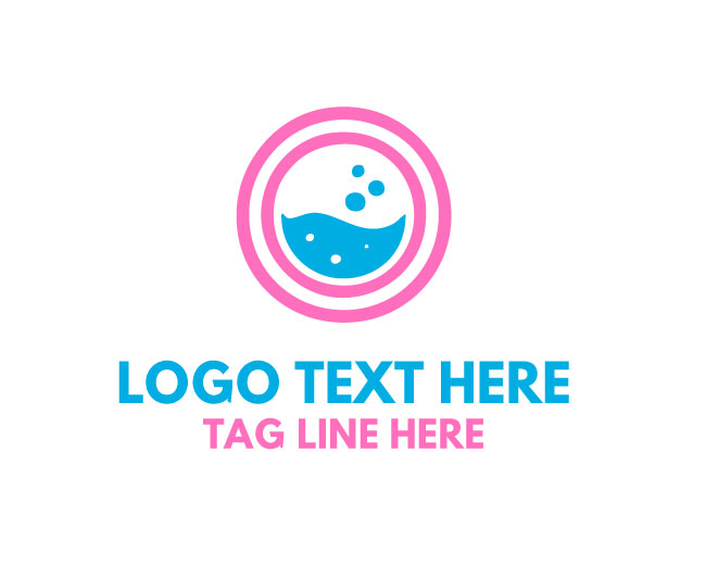 Laundry Bubble Clean Logo