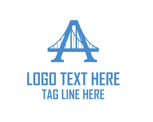 Letter A Bridge Logo