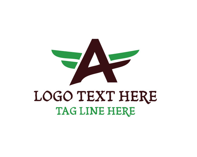 Aviation Wings Letter A Logo