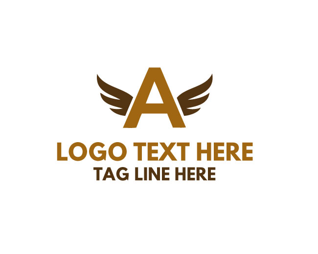 Aviation Letter A Wings  Logo
