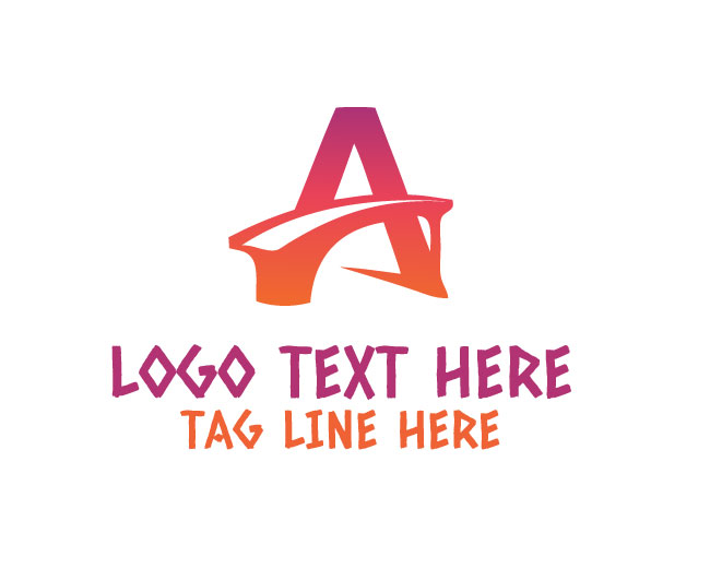 Letter A Bridge Frame Logo