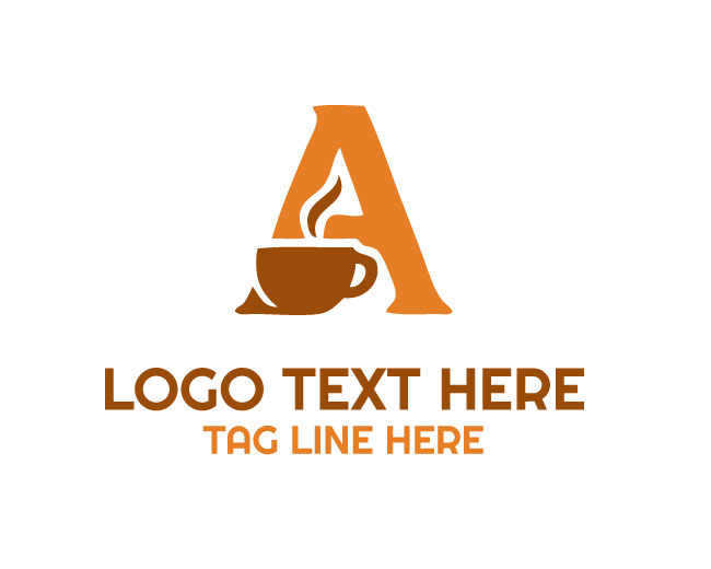 Letter A Coffee Cup Logo
