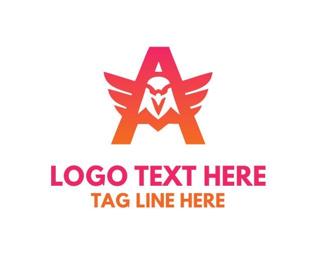 Letter A Eagle Wing Logo