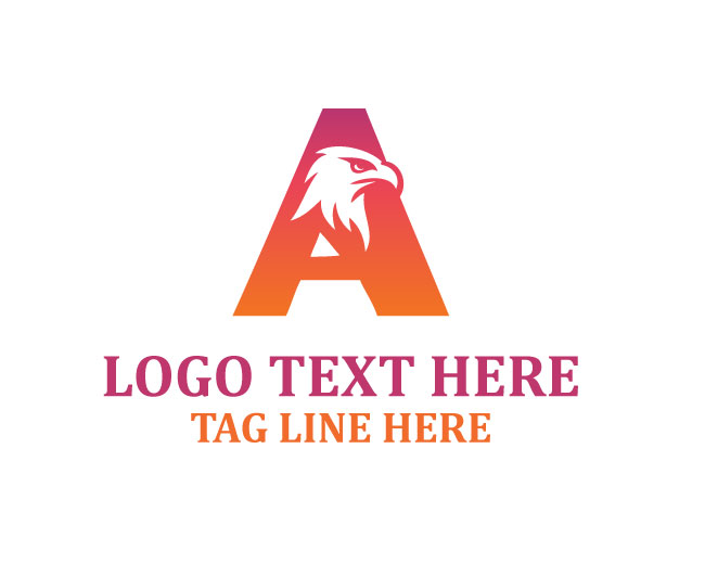 Letter A Eagle Flight Logo