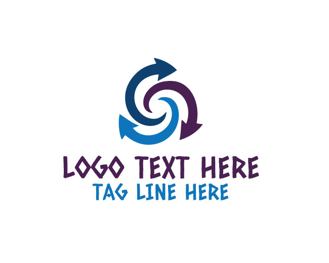  Swirl Arrow Circle Logo