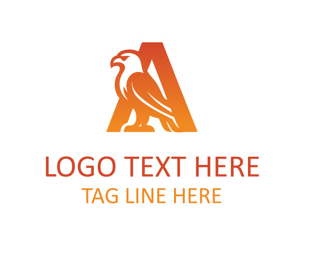 Letter A Eagle Crest Logo