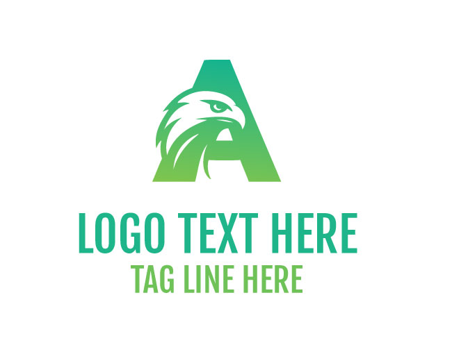 Letter A Eagle Head Logo