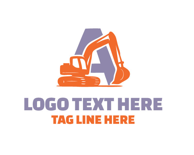 Letter A Excavator Build Logo