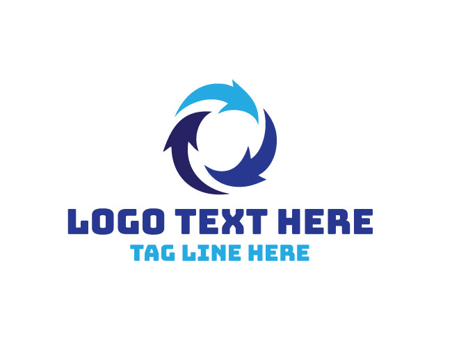 Arrow Curve Swirl Logo