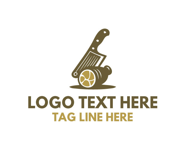 Butcher Meat Knife Logo