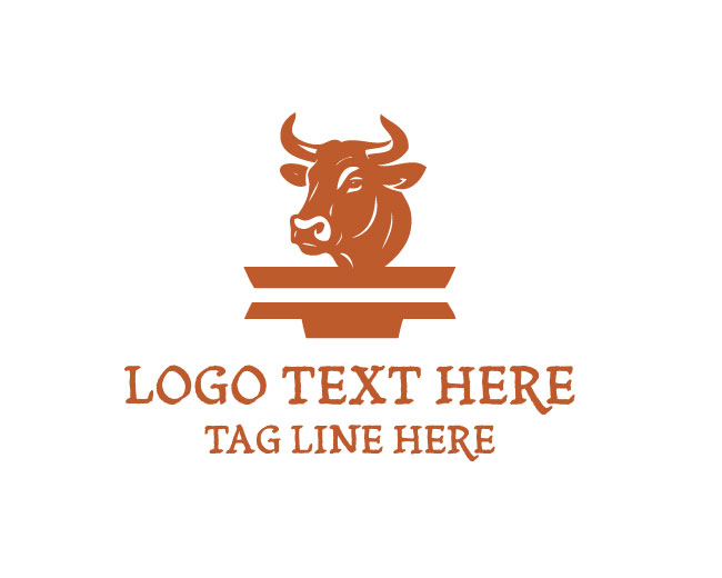 Butcher Cow Head Logo