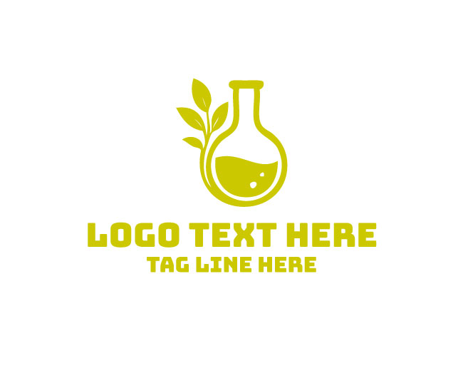 Herbal Organic Beaker Logo