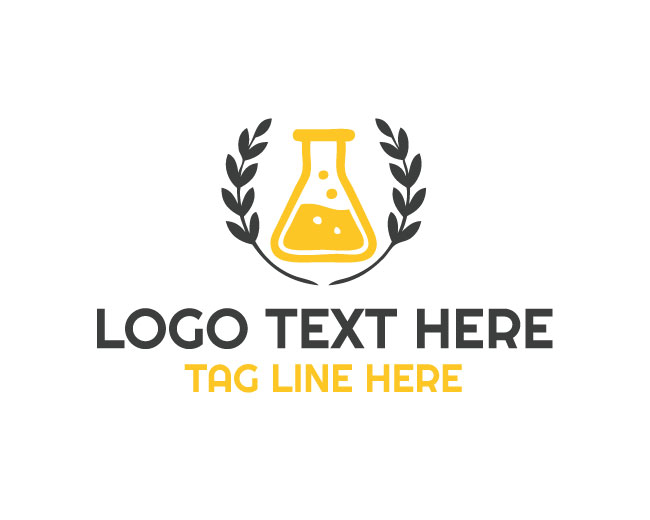 Herbal Wellness Beaker Logo
