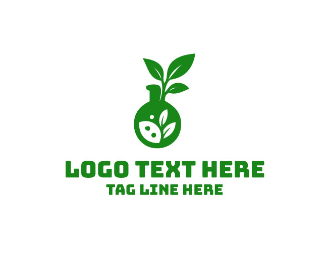 Herbal Plant Beaker Logo