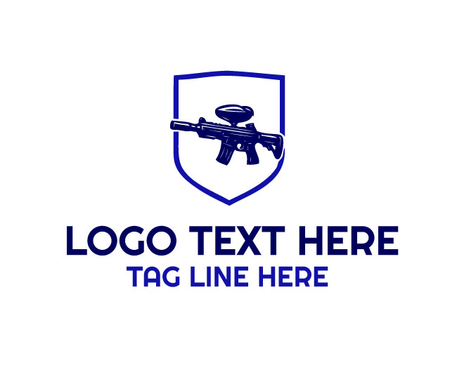 Gun Paintball Mask Logo logo template preview