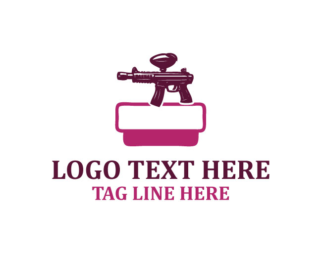 Gun Paintball Target Logo